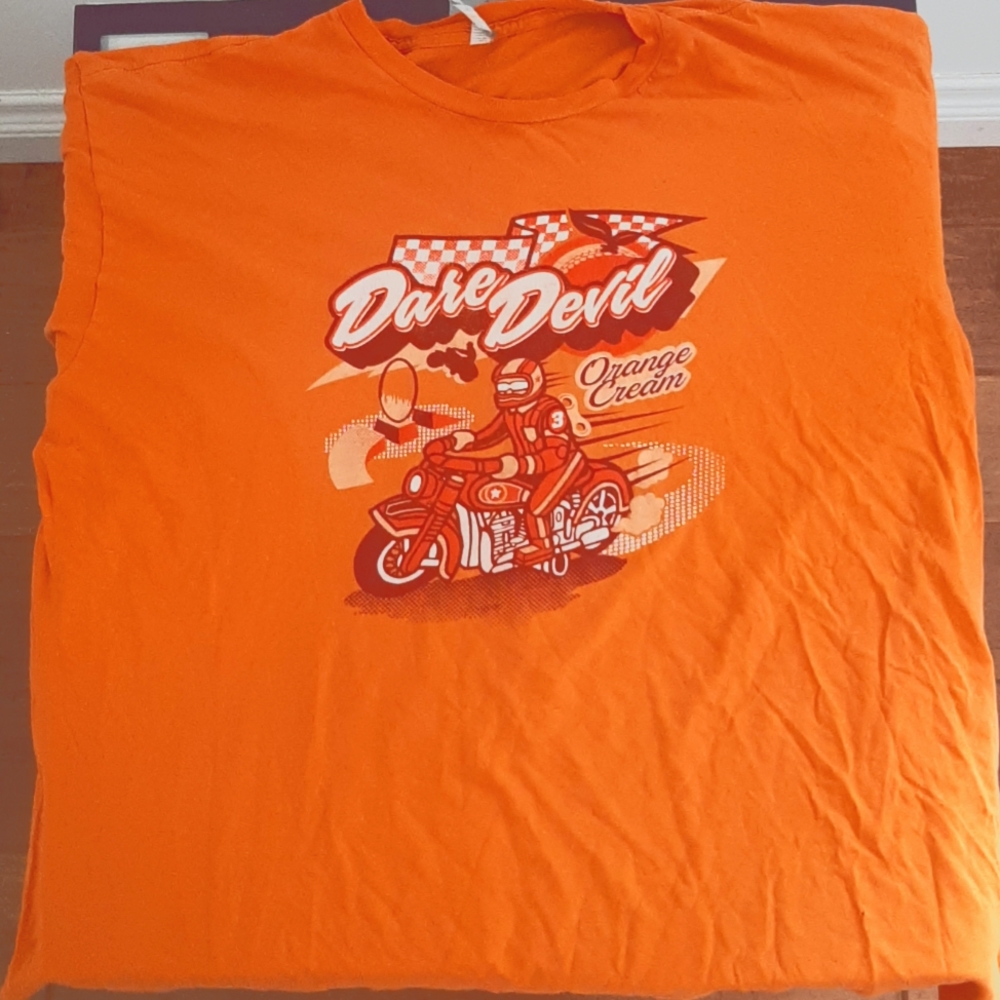 Phillips soda t shirt (Dardevil orange cream)